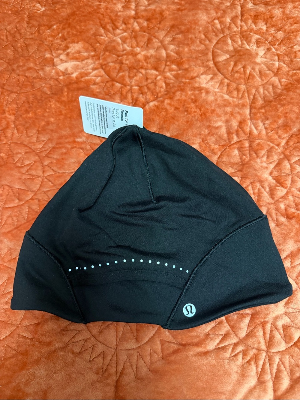 lululemon athletica Black Reflective Dot Running Beanie